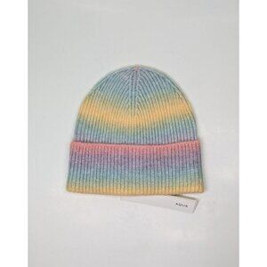 Aqua Women's Space Dye Rib Knit Cuff Beanie Hat (MSRP $58)